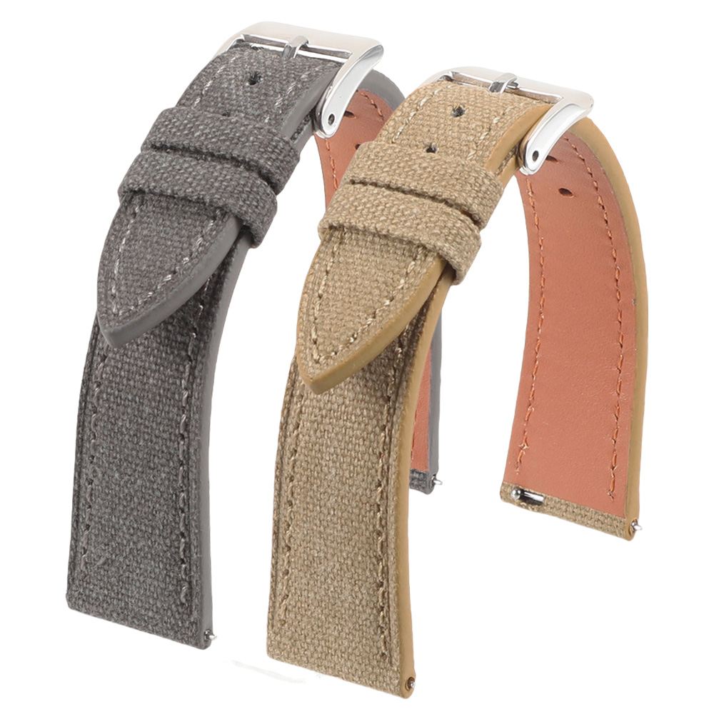 Canvas Strap Watch - Bracelet de montre fin artisanal en
