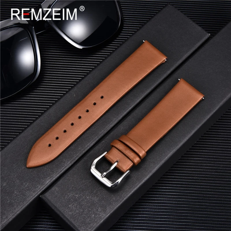 Suede Strap Watch - Bracelet de montre Ultra-fin en cuir