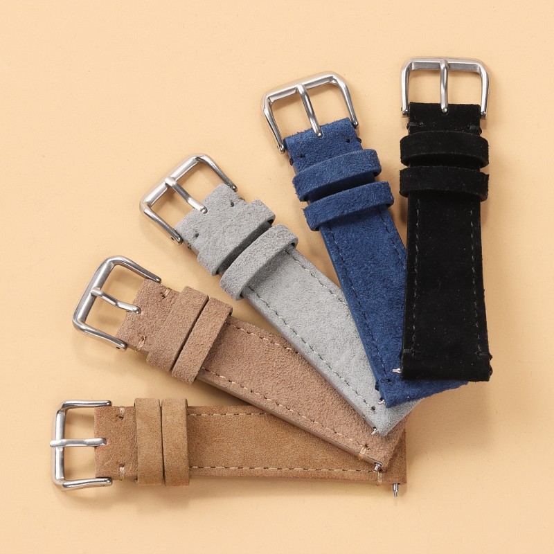 Bracelet de montre en cuir sué - Suede Strap Watch avis et prix